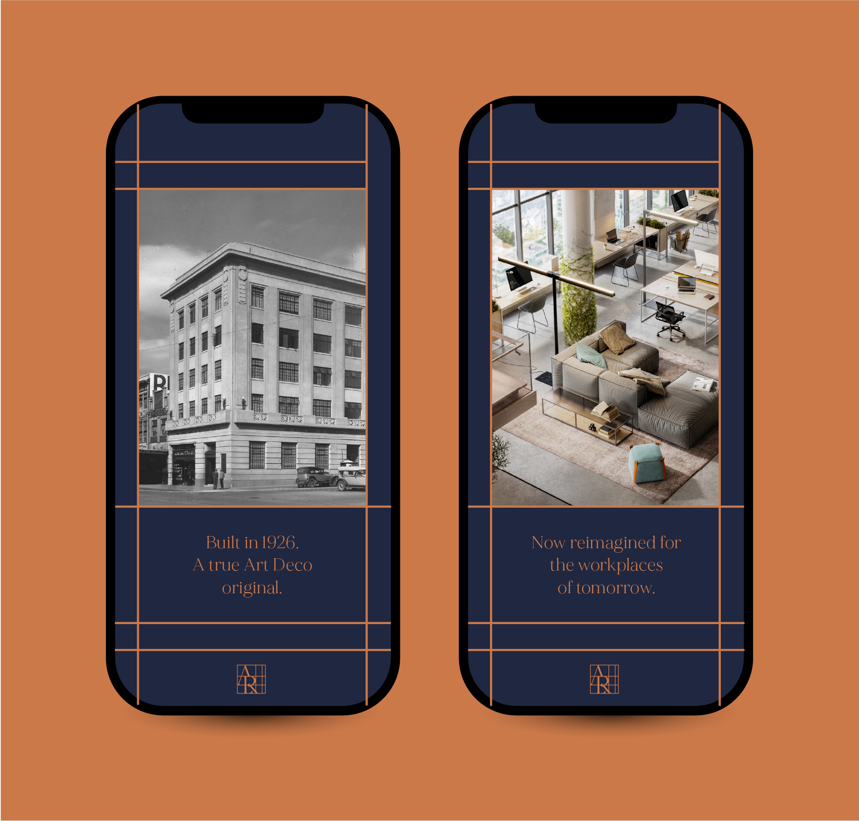 Graphic depicting a color palette of Stone Brown, Dark Navy, Beige, and Cream White along with corresponding hex color codes.