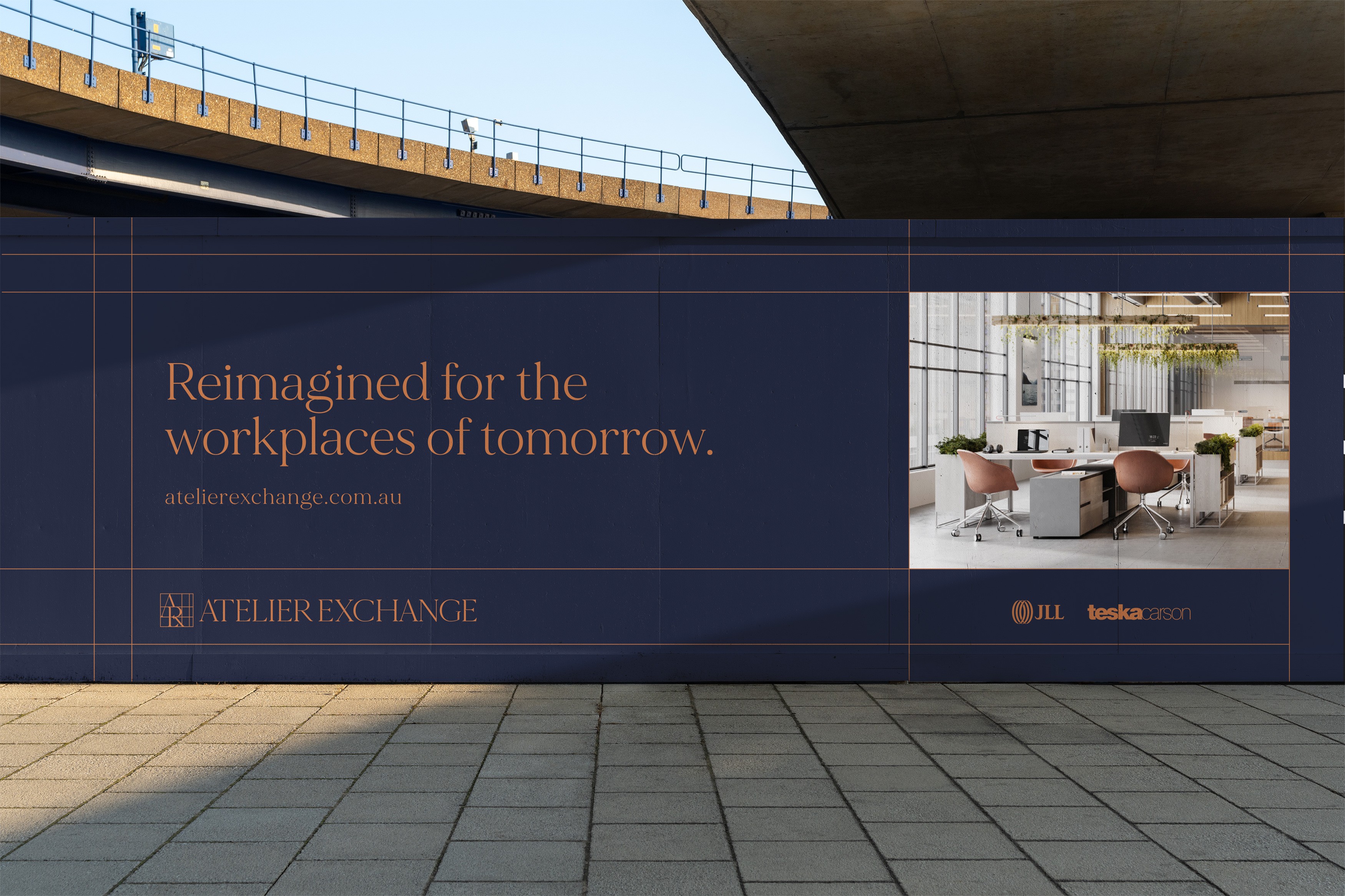 Anders brand wordmark in white placed on top of an image of a modern interior design.