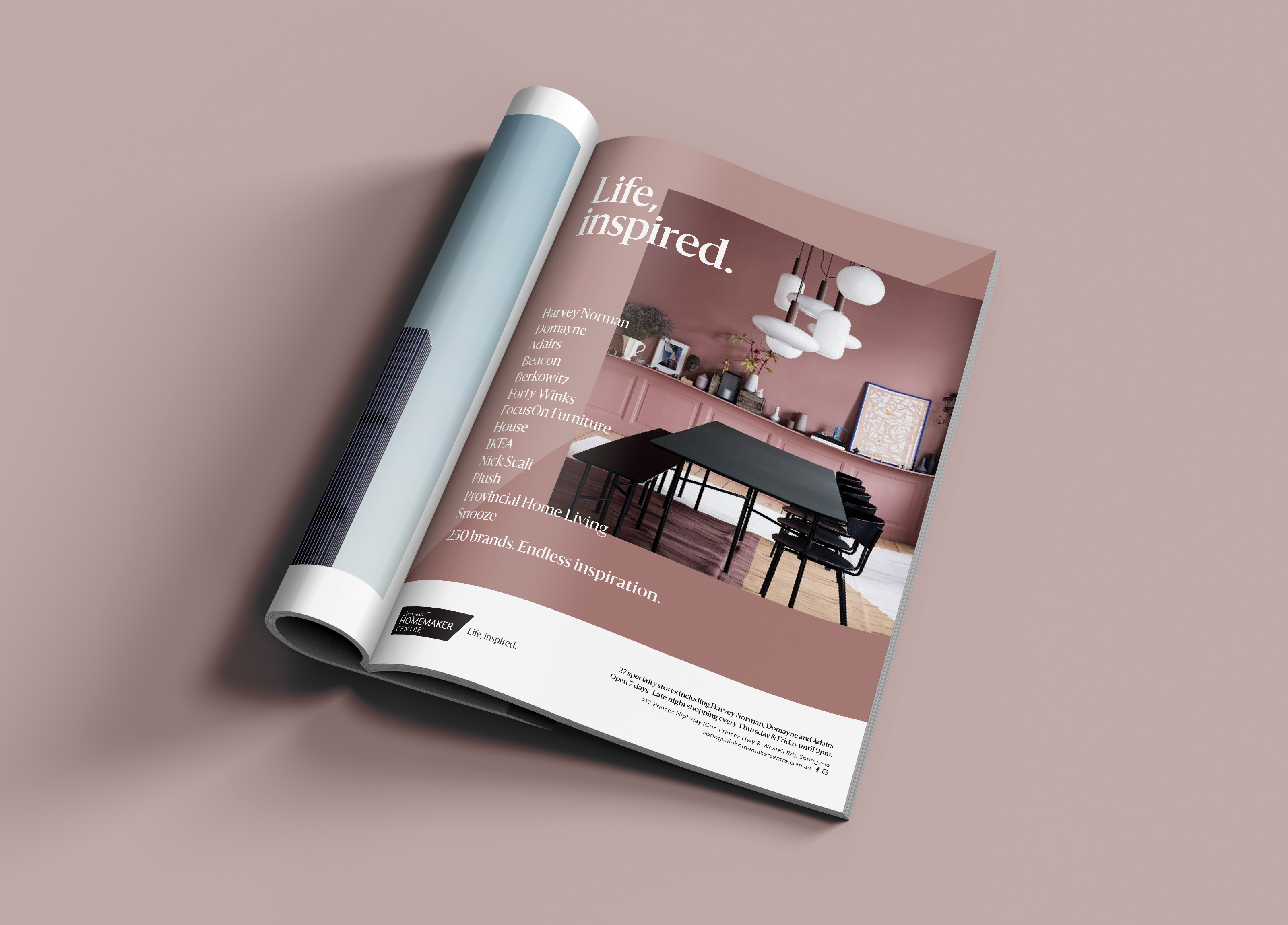 Graphic of a close up of a website depicting an Our Projects page with sample project names and dates.