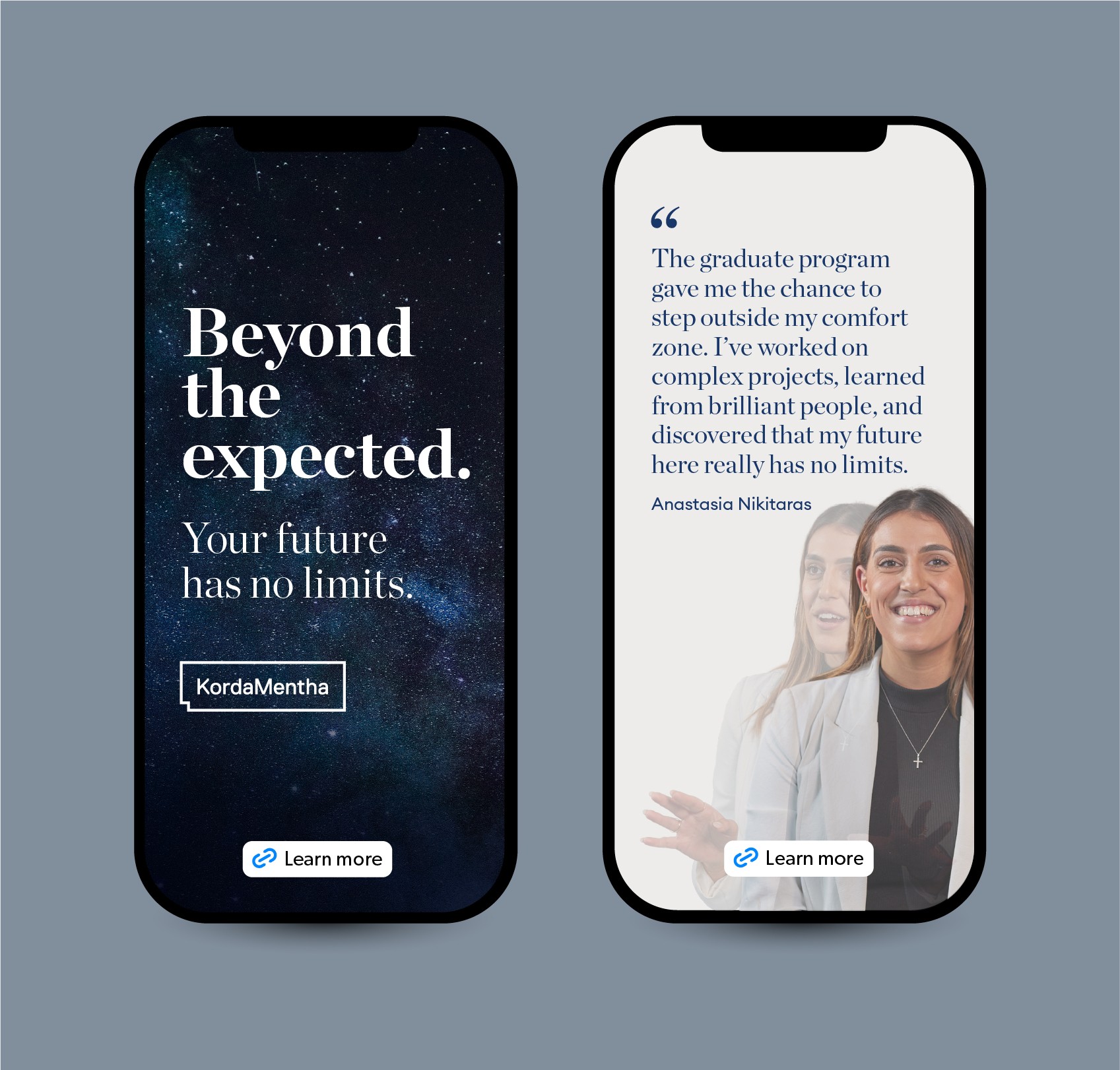 Graphic depicting a color palette of Stone Brown, Dark Navy, Beige, and Cream White along with corresponding hex color codes.