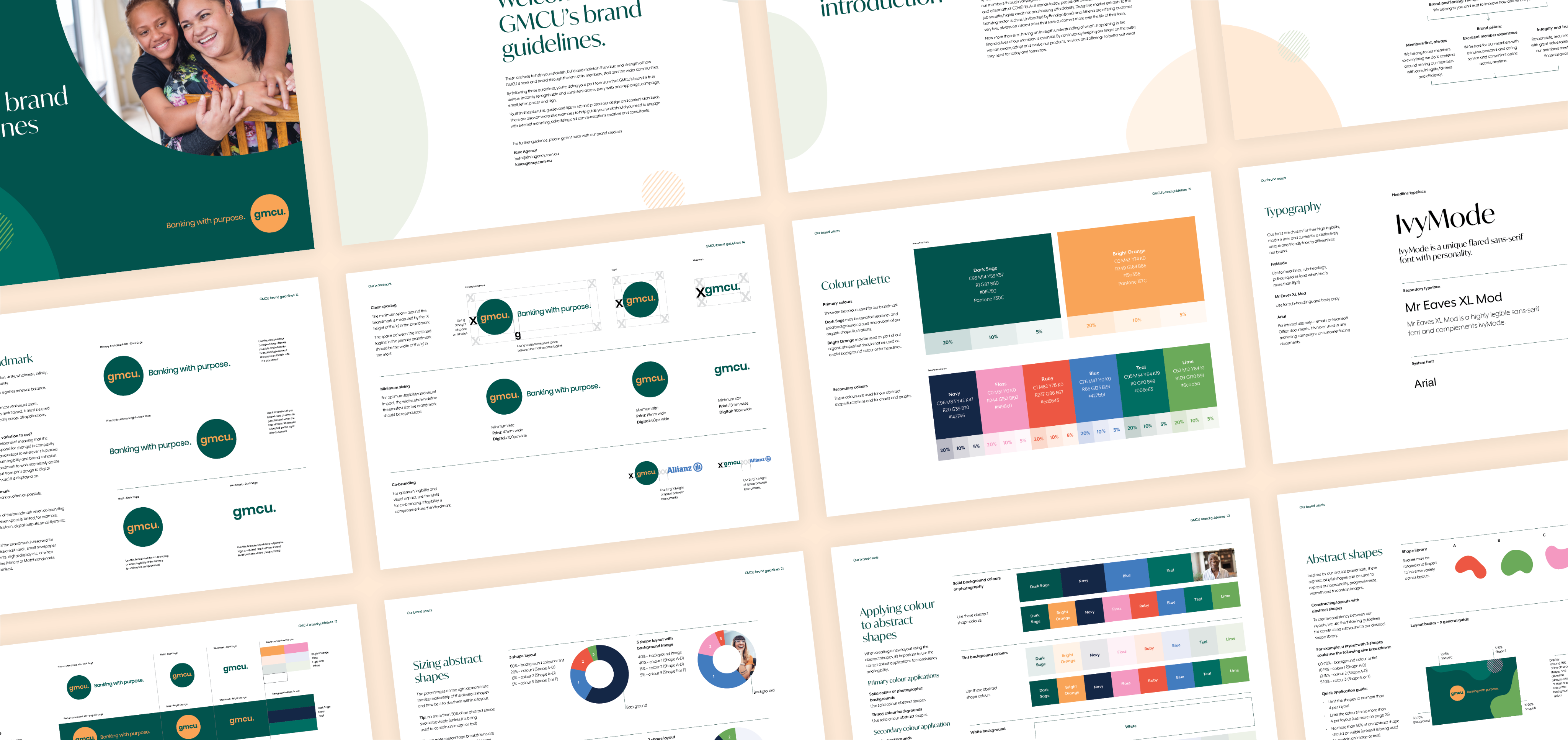 Graphic depicting a color palette of Stone Brown, Dark Navy, Beige, and Cream White along with corresponding hex color codes.
