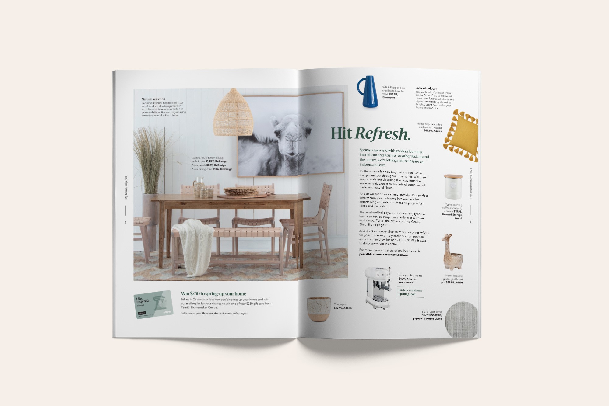 Graphic depicting a hexagonal cropped photo of an interior room design with grid lines along its borders.